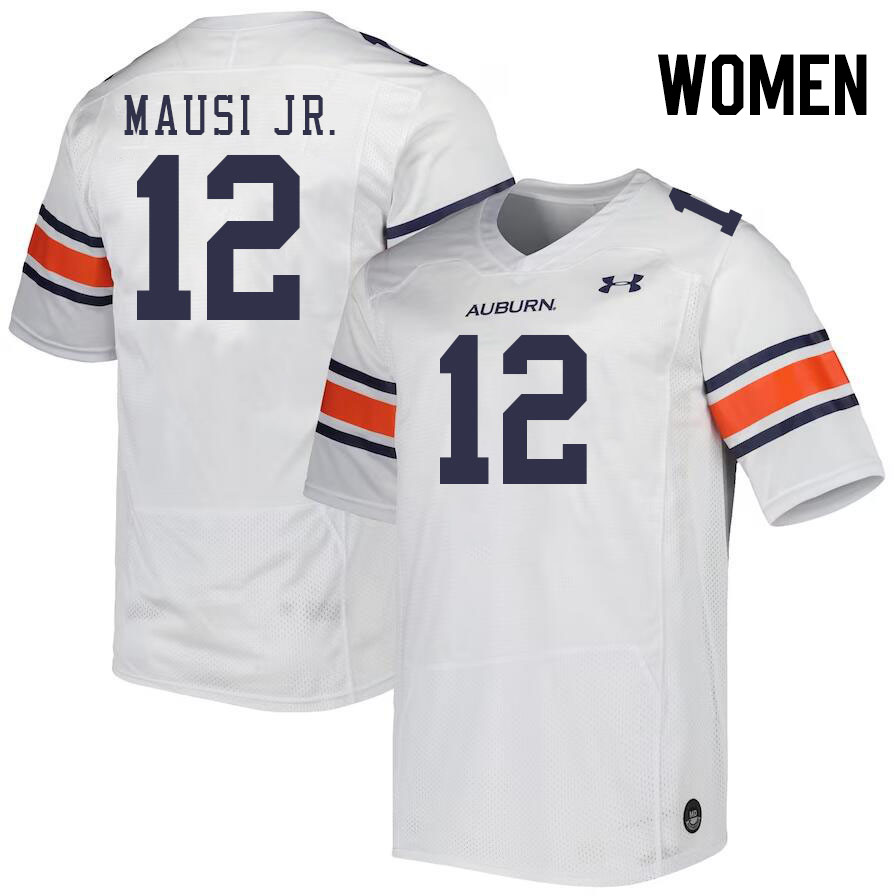 Women #12 Dorian Mausi Jr. Auburn Tigers College Football Jerseys Stitched-White